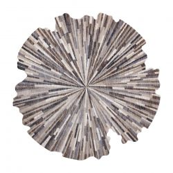 Moderný koberec TINE 75317B Abstrakcia, neprvidelný tvar, tmavo sivá, svetlo sivá