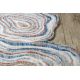 Moderný koberec TINE 75312A Peň stromu, nepravidelný tvar, terakota, modrá