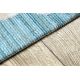Moderný detský koberec TOYS 75320 LIETADLO, 3D fekt, nepravidelný tvar, modrá, tyrkysová , krémová