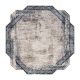 Moderný koberec TINE 75425B Rám, vintage, nepravidelný tvar, sivá, tmavo modrá