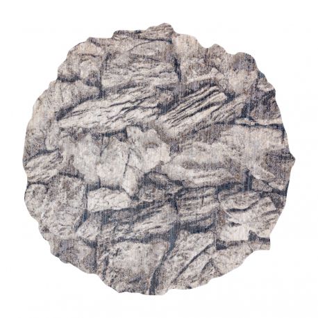 Paklājs TINE 75417B Rock, Akmens - moderns, neregulāra forma krēms / pelēks