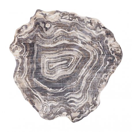 Kilimas TINE 75426B Medžio kamienas mediena - Šiuolaikinis, netaisyklingos formos kremastaas / pilka