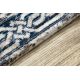 Moderný koberec TINE 75425A Rám, vintage, nepravidelný tvar, sivá, tmavo modrá