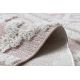 Carpet ECO SISAL Boho MOROC Diamonds 22297 fringe - two levels of fleece pink / cream, recycled carpet