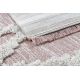 Carpet ECO SISAL Boho MOROC Diamonds 22297 fringe - two levels of fleece pink / cream, recycled carpet