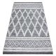 Килим ЕКО SIZAL BOHO MOROC диаманти 22297 - две нива на руно сив / сметана, рециклиран килим