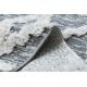 Килим EKO SIZAL BOHO MOROC алмази 22297 бахромою - два рівні флісу сірий / крем, перероблений килим