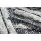 Matta ECO SISAL Boho MOROC Ruter 22297 fringe - två nivåer av hudna grå / grädde, återvunnen matta