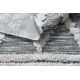 Matta ECO SISAL Boho MOROC Ruter 22297 fringe - två nivåer av hudna grå / grädde, återvunnen matta
