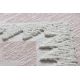 Fonott Sizal szőnyeg boho MOROC gyémánt 22312 rojt - két szintű gyapjú rózsaszín / krém, újrahasznosított szőnyeg