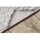 Fonott Sizal szőnyeg boho MOROC gyémánt 22312 rojt - két szintű gyapjú rózsaszín / krém, újrahasznosított szőnyeg