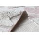 Tæppe MOROC Roma22312 Økologisk, EKO SISAL kvaster - to niveauer af fleece lyserød / fløde, tæppe af genbrugt bomuld