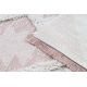 Χαλί ECO σιζάλ Μπόχο MOROC Διαμάντια 22312 περιθώρια - δύο επίπεδα μαλλιού ροζ / κρέμα, ανακυκλωμένο χαλί