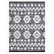 Carpet ECO SISAL Boho MOROC Etno Zigzag 22319 fringe - two levels of fleece grey / cream, recycled carpet