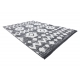 Alfombra ECO sisal BOHO MOROC Etno Zigzag 22319 franjas - dos niveles de vellón gris / crema, alfombra reciclada