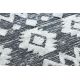 Fonott Sizal EKO szőnyeg boho MOROC Etno Cikcakk 22319 rojt - két szintű gyapjú szürke / krém, újrahasznosított szőnyeg