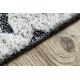 Dywan MOROC Zygzak 22319 Ekologiczny, EKO SIZAL frędzle - dwa poziomy runa szary / krem, z bawełny recyklingowanej