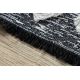 Tappeto ECO SIZAL BOHO MOROC Etno Zigzag 22319 frange - due livelli di pile grigio / crema, tappeto in cotone riciclato