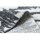 Tapis ECO SIZAL BOHO MOROC Etno Zigzag 22319 franges - deux niveaux de molleton gris / crème, tapis en coton recyclé