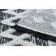 Fonott Sizal EKO szőnyeg boho MOROC Etno Cikcakk 22319 rojt - két szintű gyapjú szürke / krém, újrahasznosított szőnyeg