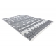 Alfombra ECO sisal BOHO MOROC Geométrico 22321 franjas - dos niveles de vellón crema / gris, alfombra reciclada