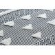 Килим EKO SIZAL BOHO MOROC Геометричні 22321 бахромою - два рівні флісу крем / сірий, перероблений килим