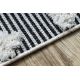 Carpet ECO SISAL Boho MOROC Geometric 22321 fringe - two levels of fleece cream / grey, recycled carpet