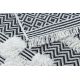 Tapis ECO SIZAL BOHO MOROC Géométrique 22321 franges - deux niveaux de molleton crème / gris, tapis en coton recyclé