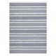Teppich ÖKO SISAL BOHO MOROC Linien 22328 Franse - zwei Ebenen aus Vlies creme / dunkelblau, recycelter Teppich