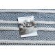 Dywan MOROC Linie 22328 Ekologiczny, EKO SIZAL frędzle - dwa poziomy runa krem / granatowy, dywan z bawełny recyklingowanej
