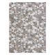 Ekologický koberec CASA, EKO SISAL Boho Trojuholníky 2816, krémová, tmavo šedo hnedá, recyklovateľná bavlna 