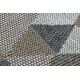 Fonott Sizal CASA Eco szőnyeg boho háromszögek 2816 sárga / taupe, újrahasznosított szőnyeg