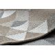 Ekologický koberec CASA, EKO SISAL Boho Trojuholníky 2816, krémová, tmavo šedo hnedá, recyklovateľná bavlna 