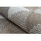Fonott Sizal CASA Eco szőnyeg boho háromszögek 2816 sárga / taupe, újrahasznosított szőnyeg