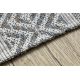 Ekologický koberec CASA, EKO SISAL Boho Cik cak 2806, krémová, tmavo šedo hnedá, recyklovateľná bavlna 