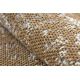 Fonott Sizal CASA Eco szőnyeg boho vintage 2809 krém / sárga, újrahasznosított szőnyeg