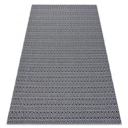 Fonott Sizal CASA Eco szőnyeg boho Szemek 22075 fekete / szürke, újrahasznosított szőnyeg