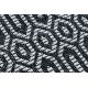 Koberec CASA ECO SISAL Boho vzor očká 22075, čierna, sivá, recyklovateľná bavlna 
