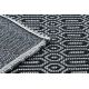 Tappeto CASA ECO SIZAL BOHO Occhielli 22075 nero / grigio, tappeto in cotone riciclato