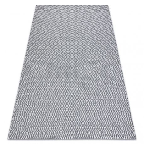 Carpet CASA, ECO SISAL Boho Diamonds 22084 anthracite / cream, recycled carpet