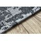 Alfombra CASA ECO sisal BOHO vintage 2809 gris / antracita, alfombra reciclada