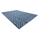 Sisal tapijt SISAL SION Geometrisch, Ruit 21778 plat te weven blauw / ecru