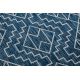 Килим SIZAL SION геометричен, диаманти 21778 плоски тъкани тъмно синьо / ecru