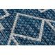 Килим SIZAL SION Геометричні, алмази 21778 плоскі тканини темно-синій / ecru