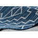 Sizala auklu paklājs SION Ģeometriskais, Rombi 21778 aušana tumši zils / krēms