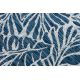 Teppich SISAL SION Blätter 22151 flach gewebt ecru / dunkelblau 