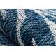 Tepih NIZ SISAL SION Lišće 22151 ravno tkanje ecru / tamnoplava boja 