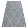 Teppich HOUSE SISAL 40345 Gitter, flach gewebt, Wolleffekt grau