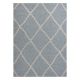 Tapete HOUSE SIZAL 40345 treliça, tecido plano, efeito lanoso cinzento / azul