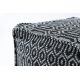 Pouffe SQUARE 50 x 50 x 50 cm Boho 22075 footrest, for sitting black / light grey
